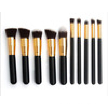 10PCS Beauty Equipment Makeup Brush Set Made of Synthetic Hair, Metal, Wood